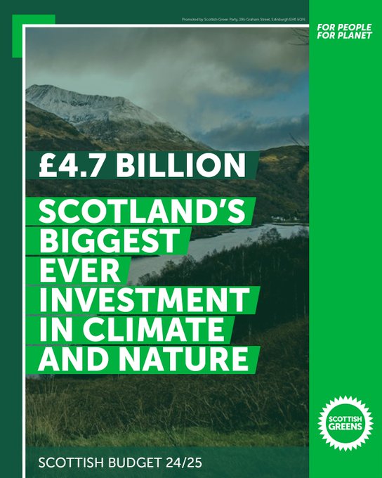 Banner reading £4.7 Scotland's biggest ever investment in climate and nature